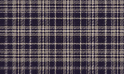 Seamless plaid pattern, dark purple, beige, classic look, suitable for textile design, clothes, skirts and pants in a simple and elegant style, vector illustration.