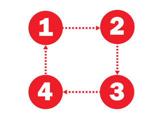 Timeline infographic design element and number options. Business concept with 4 steps. Can be used for workflow circle, diagram, annual report, web design. Vector business template for presentation.