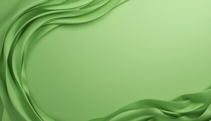 Curved Green Cardboard Design Background from Top View for Craft and Minimalist Layouts