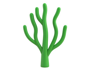 Obraz premium 3D Green Seaweed Illustration