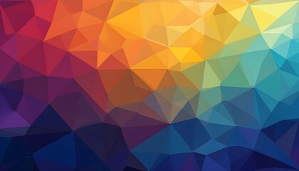 Trianglify Style Generative Art Background with Colorful Polygon Mesh for Modern Digital Design