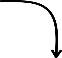 Clean Down Arrow SVG Icon - Isolated Vector Download & Collapse
