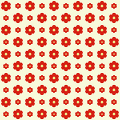 This image features a repeating floral pattern. The pattern consists of evenly spaced