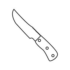 Knife icon vector. Hunting knife illustration sign. Military knife communication symbol. Cold weapon web icon.