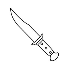 Knife icon vector. Hunting knife illustration sign. Military knife communication symbol. Cold weapon web icon.