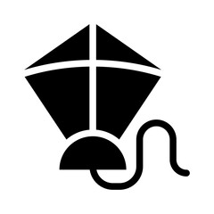 kite flying glyph icon © Deione