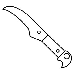 Knife icon vector. Hunting knife illustration sign. Military knife communication symbol. Cold weapon web icon.