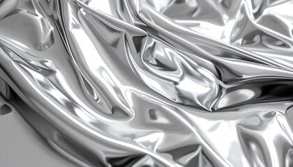 Silver Liquid Metal Abstract Background