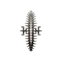 Abstract Spinal Column with Symbolic Cross Design Medical, Spiritual, and Artistic Concept