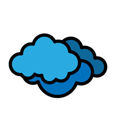 Cloudburst Vector Filled Icon Design