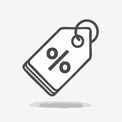 Discount Tag Icon Percentage Off Sale Label Illustration