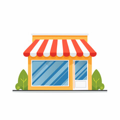 Charming Small Business Shop Front Illustration