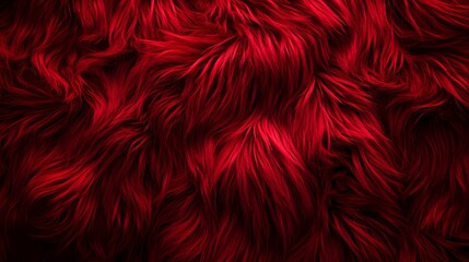 Crimson Fur Texture Rich Deep Red Background for Design isolated on transparent background