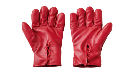 Red Leather Gloves: a pair of meticulously crafted red leather gloves, with a sophisticated aesthetic. The classic design promises both warmth and style.