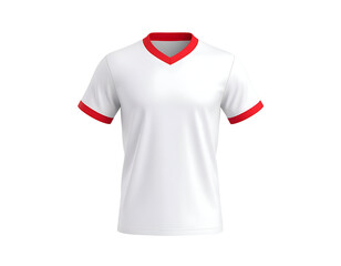 White V-Neck Jersey 3D Render