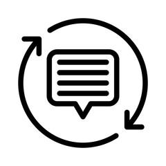 feedback loop line icon