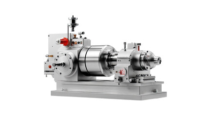 Fototapeta premium Precision Rotary Actuator: A high-precision rotary actuator, showcasing intricate mechanical design and robust construction, ideal for industrial automation applications.