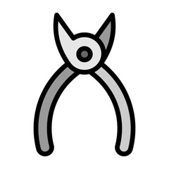 Wire Cutter  Vector Filled Icon Design