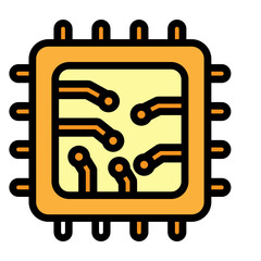 Circuit Board  Vector Filled Icon Design