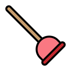 Plunger  Vector Filled Icon Design