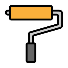 Paint Roller  Vector Filled Icon Design