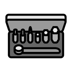 Ratchet Set  Vector Filled Icon Design