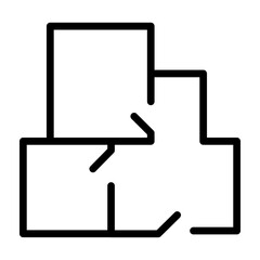 Floor Plan  Vector Filled Icon Design