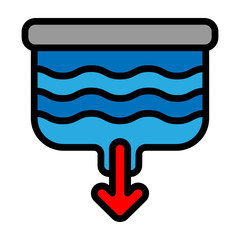 Sink Drain  Vector Filled Icon Design
