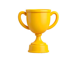 Yellow 3D Trophy Illustration