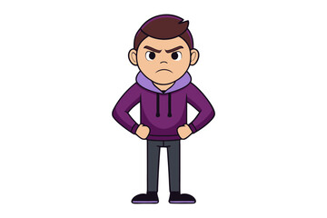 Animated Illustration of Aggression: a vibrant and expressive illustration of a person, captured mid-emotion with a bold, cartoon aesthetic.