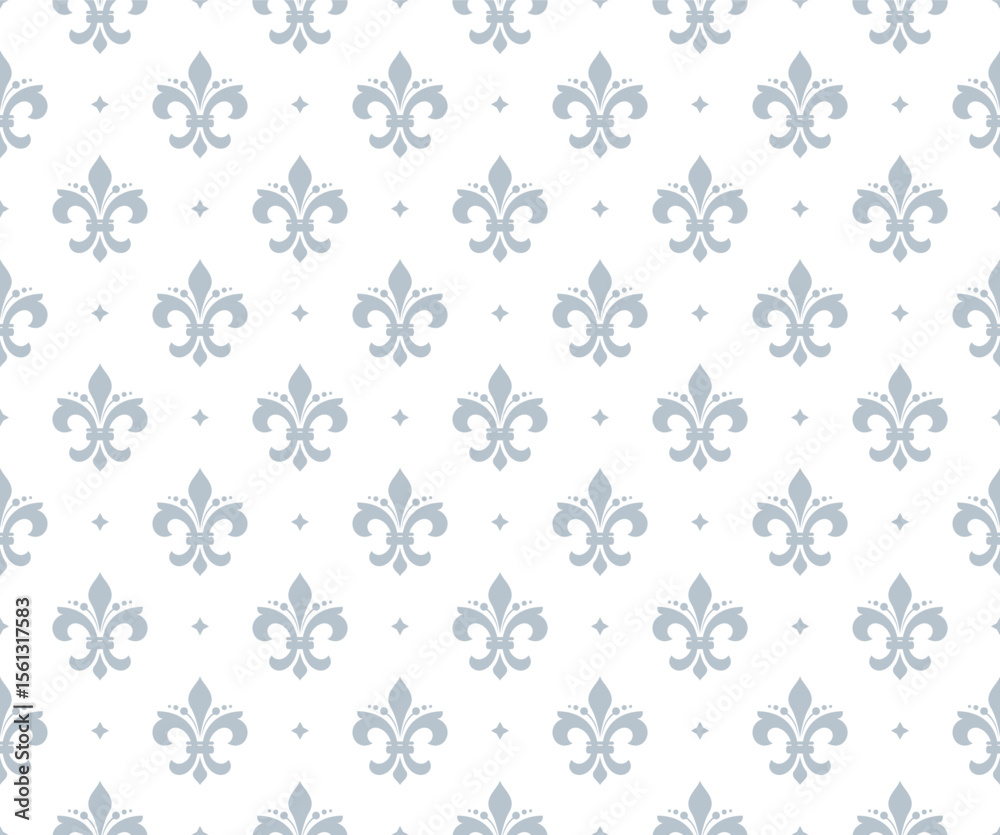 Poster flower geometric pattern. seamless vector background. white and gray ornament