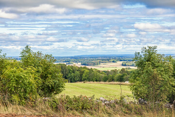 View at a rural landscape at a plain