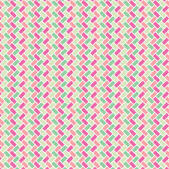 Brick mosaic tile background in swatchable, pink, magenta, yellow green, green. / レンガ造りのモザイクタイル 背景素材 スウォッチ対応 ピンク 緑 黄緑 マゼンタ