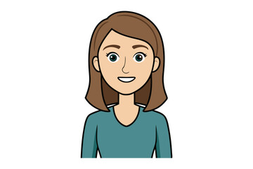 Woman's Gentle Smile: A portrait of a woman with a welcoming smile. The woman has a friendly and approachable expression.