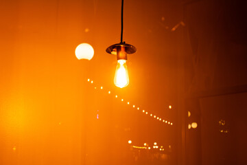 Lone store front light.