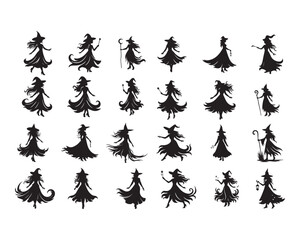 Obraz premium Halloween Witch SVG