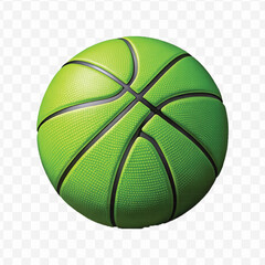 Fototapeta premium abstract 3d basketball in different colour style isolated on transparent background