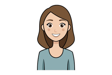 Friendly Young Woman: A delightful portrait of a young woman, exuding warmth and approachability with her genuine smile, embodies simplicity and positivity. 