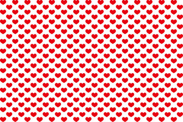 Red Heart Pattern &ndash; Transparent Background Seamless Vector