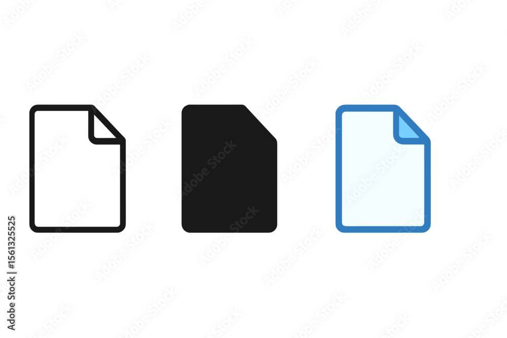 Poster simple file icon styles vector illustration for digital design and compose interface