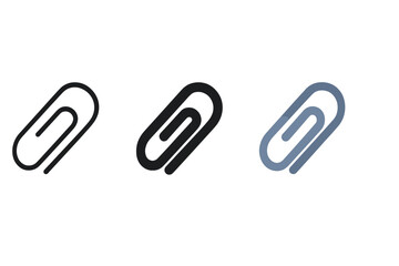 Obraz premium Simple paperclip icon set vector illustration for design elements and office stationery