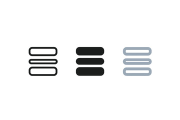Obraz premium Simple hamburger menu icons vector illustration for user interface design in modern style