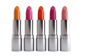 Obraz premium Assorted Lipstick Collection Isolated on Transparent Background