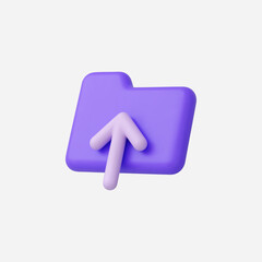 3d Realistic Upload File icon vector Illustration