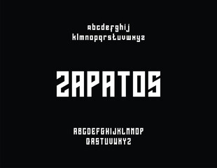 Modern, geometric typeface design featuring the word 