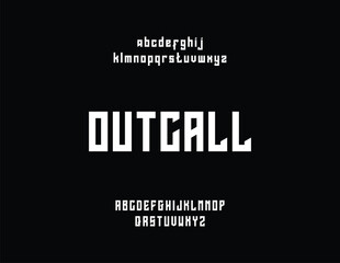 Bold, geometric sans-serif font 