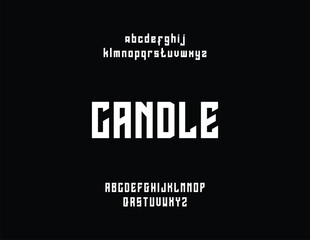A bold, geometric font design displaying the word 
