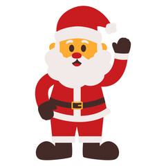 Cartoon Santa Claus Waving