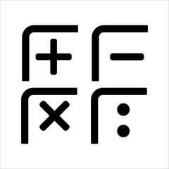 Obraz premium Calculator icon vector. Savings sign, finance isolated on white, economy concept, Trendy flat style for graphic design, Website, UI. EPS10