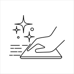 Easy to clean surface vector flat illustration on white background.eps